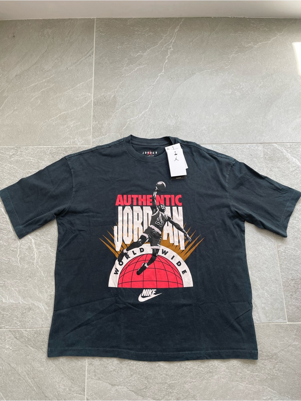 Nike Black Authentic Jordan Graphic Short Sleeve Tee